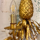 Hollywood regency pineapple wall lamp