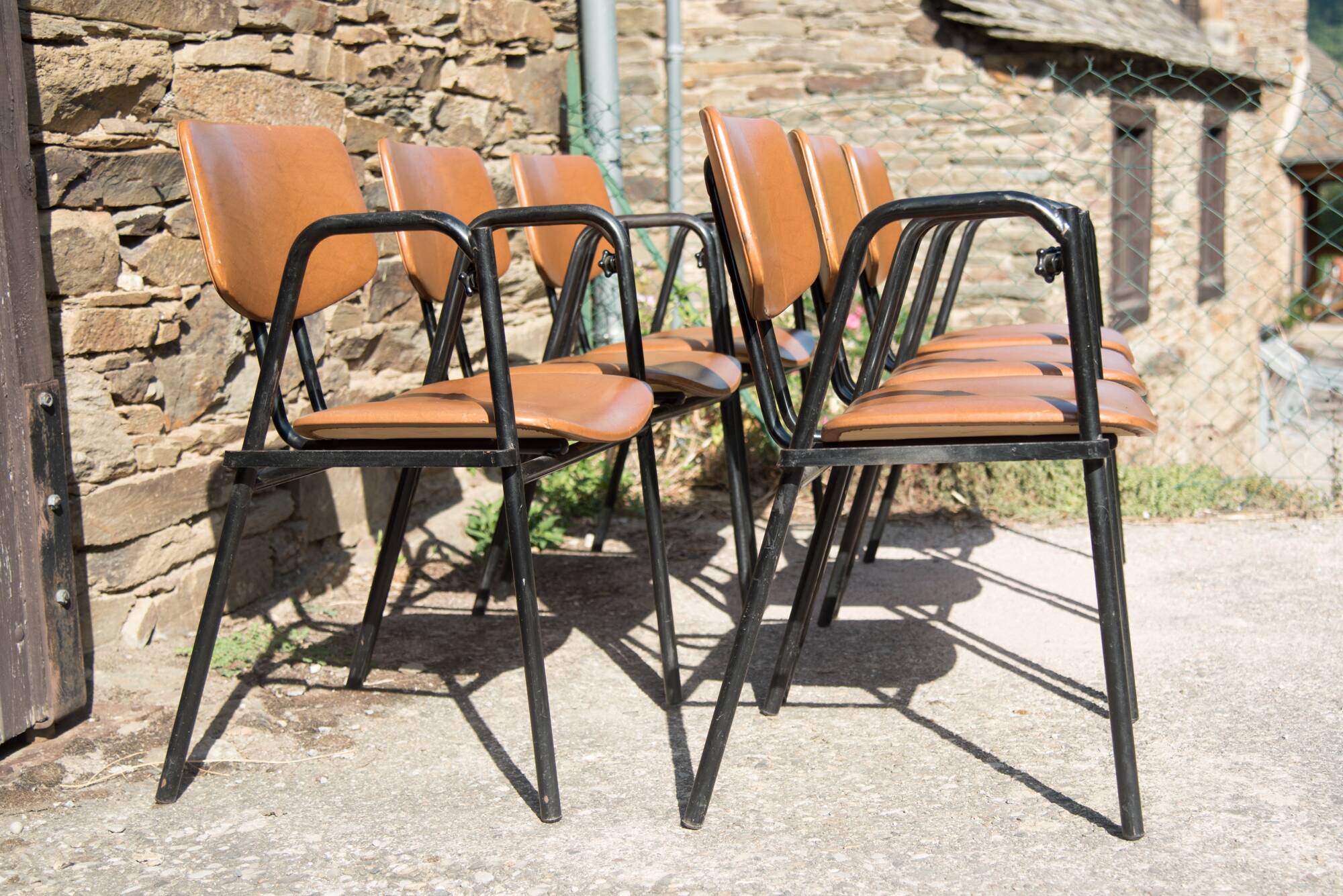 Set of 6 Stella armchairs - inseparable - 1960s