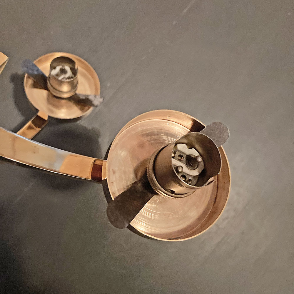 Double fire wall lamp