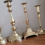 Set of 10 gold-tinted brass candle holders 02 pro
