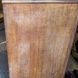 Commode ancienne marquetée, plateau en marbre