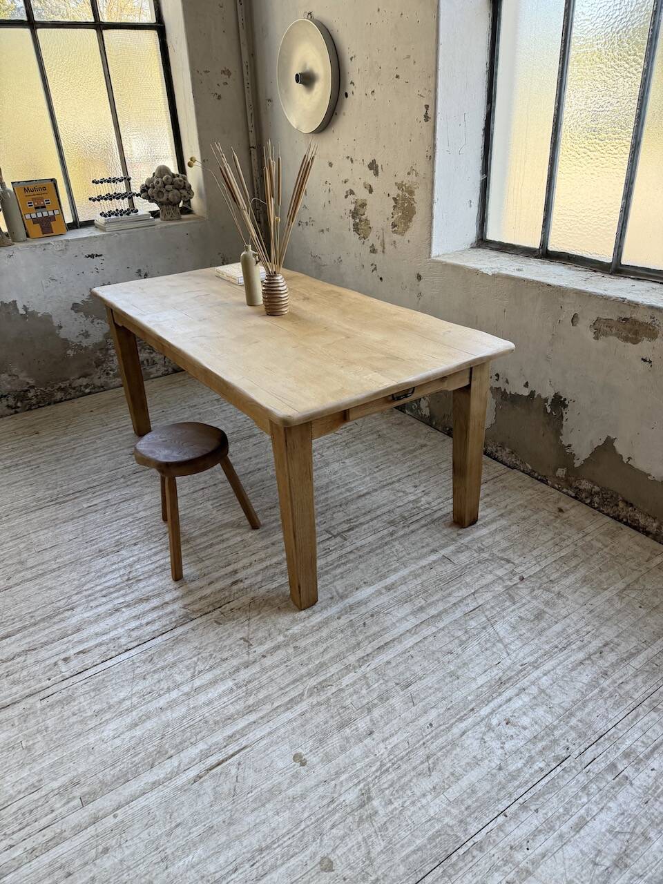 Table de ferme en chêne massif
