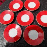 Striped cups and saucers