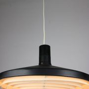 Suspension noire industrielle mid-century, danemark, 1960s