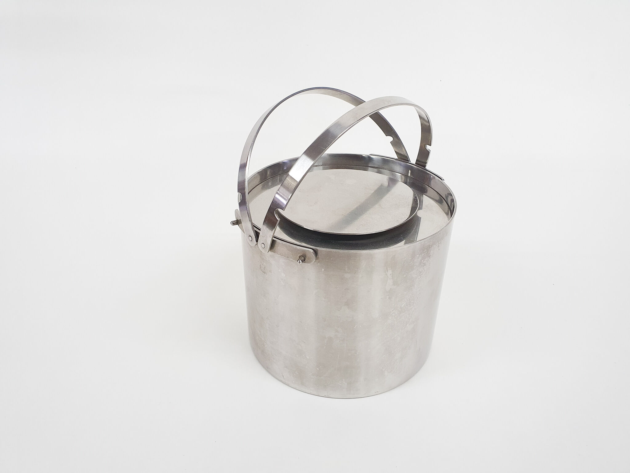 Stainless steel ice bucket by Arne Jacobsen for Stelton, Denmark 1960's