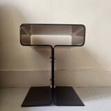 Smoked plexiglass side table/bedside table, M. Dumas for Roche Bobois 1970