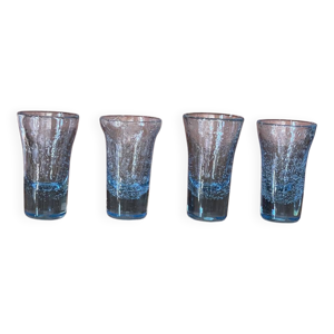 Lot de 4 verres soufflé
