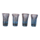Lot de 4 verres soufflé bleux.
