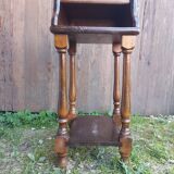 Bedside table nightstand wood + vintage case