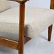 GFM-142 armchair, design by Edmund Homa from the 70s, beige boucle - 2 pieces available