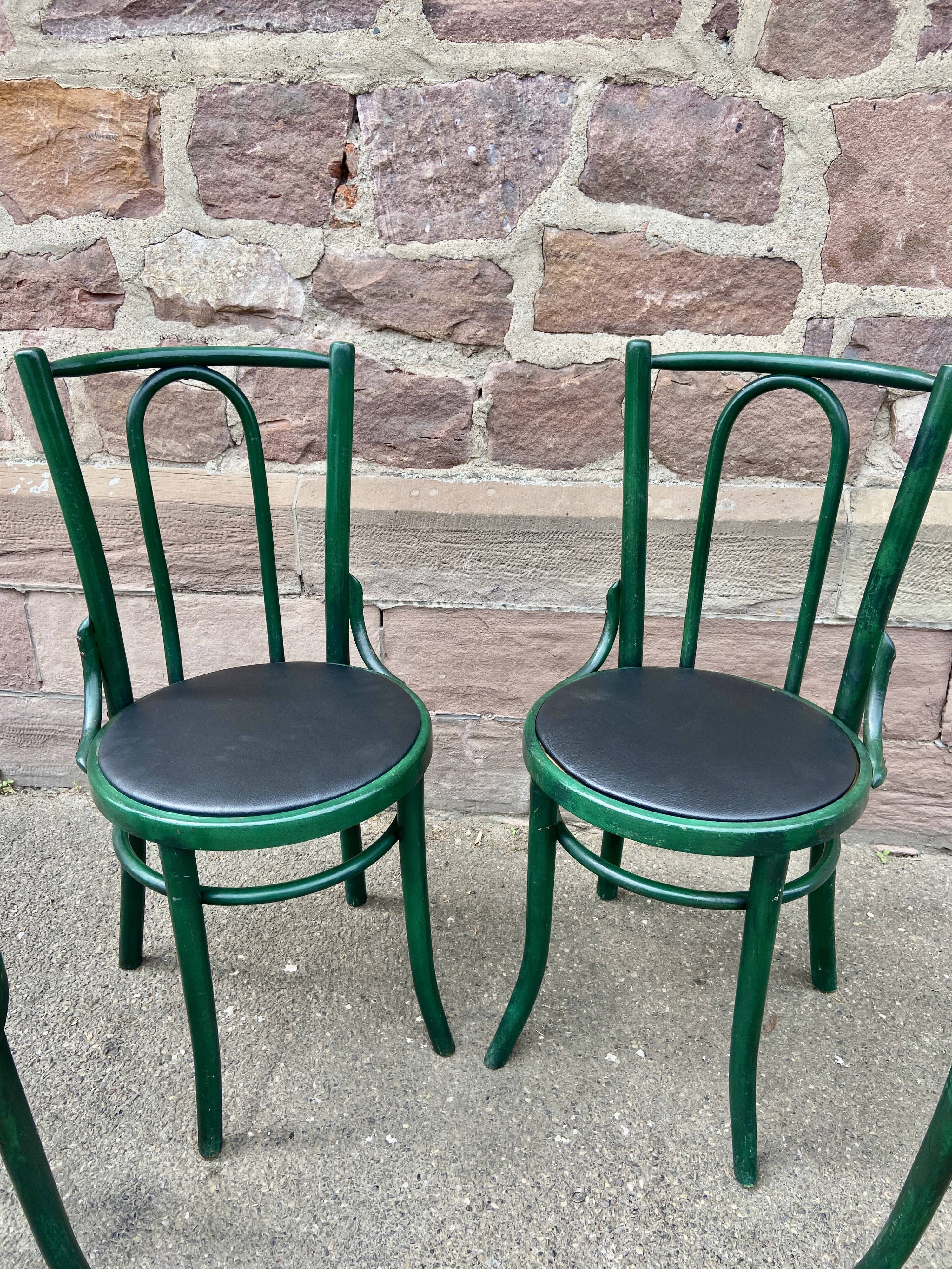 Set of 4 Chairs restaurant café wood curved bistro