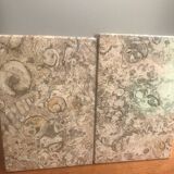 Pair of marble pyramid bookends