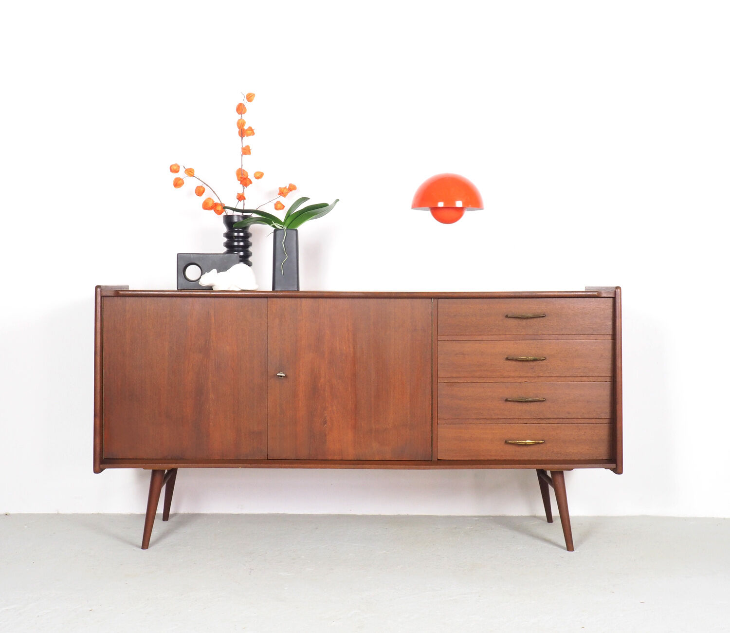 Vintage Dutch design sideboard in teak 1950's