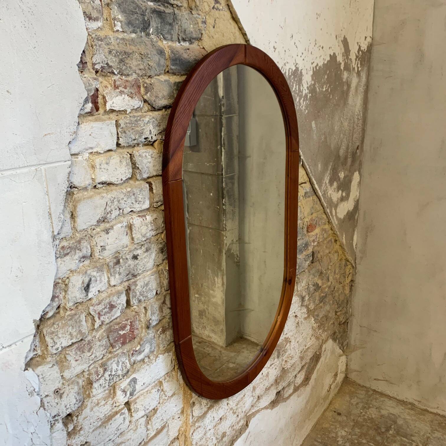 Vintage Ikea mirror from 1978 in solid pine