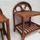 Paire de chevets rotin vintage