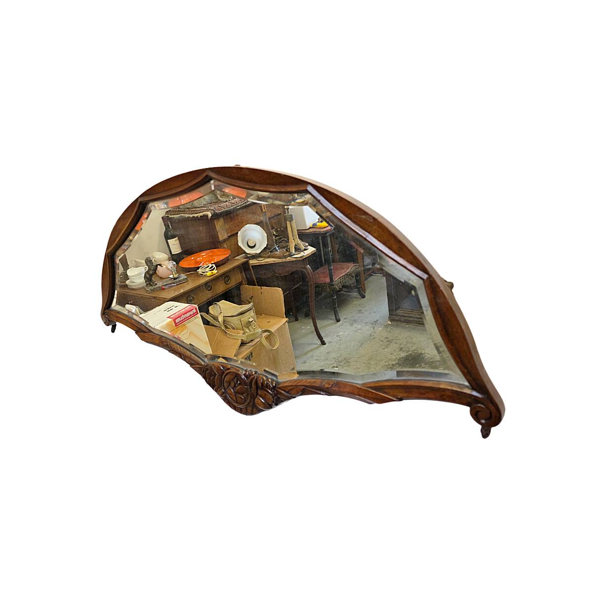 Miroir en forme d'éventail Art Déco français, années 1920
