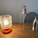 Vintage bedside lamp 70s Graewe orange