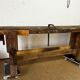 Old vintage wooden workbench