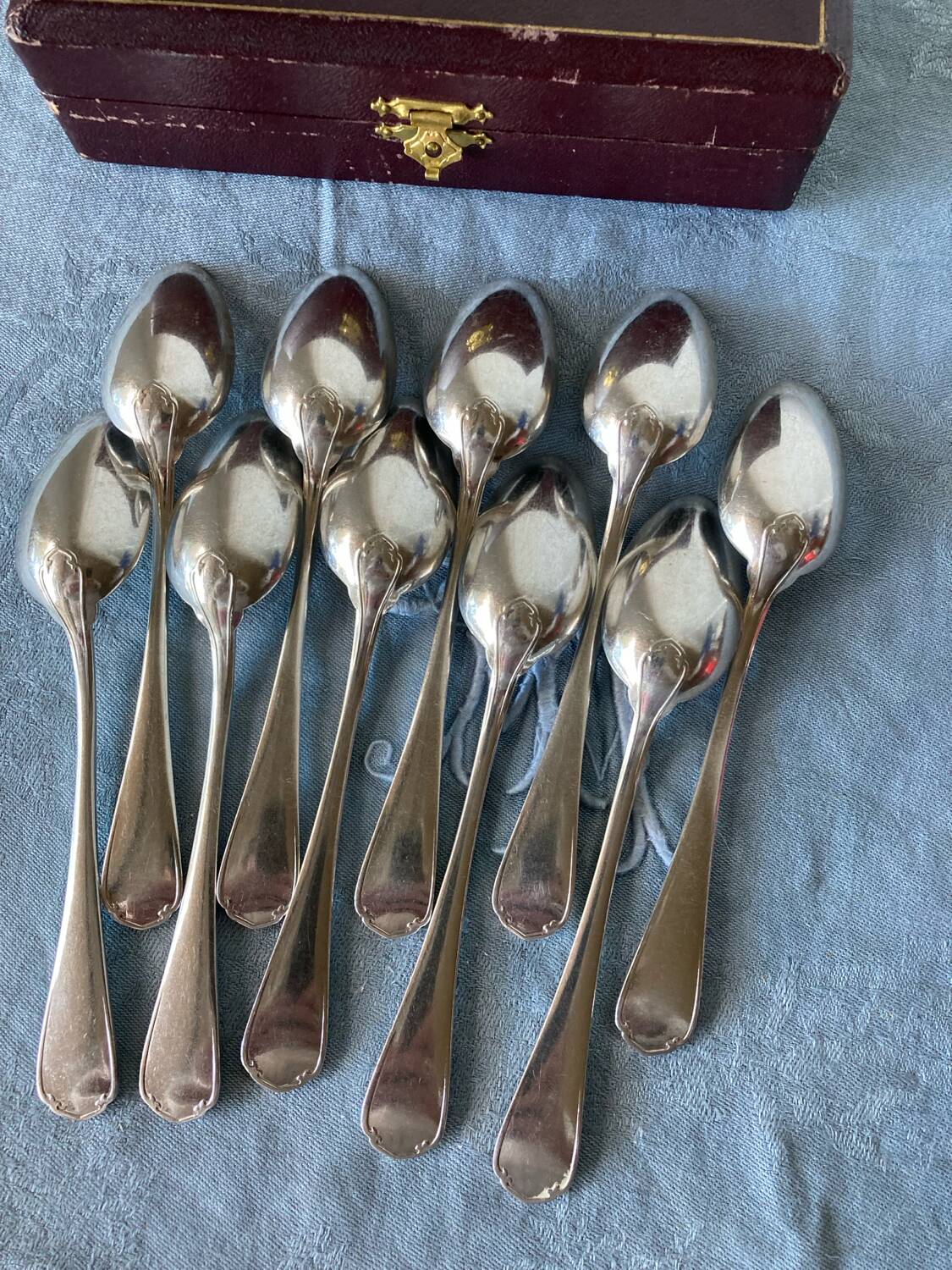 Christofle small spoons, Japan pattern