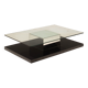 Cidue Mid Century Italian Black Lacquer, Mirror and Glass Coffee Table 1970