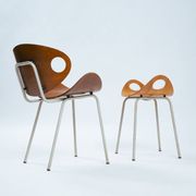 Olof Kettunen Chair and Stool for Merivaara, Finland 1950s