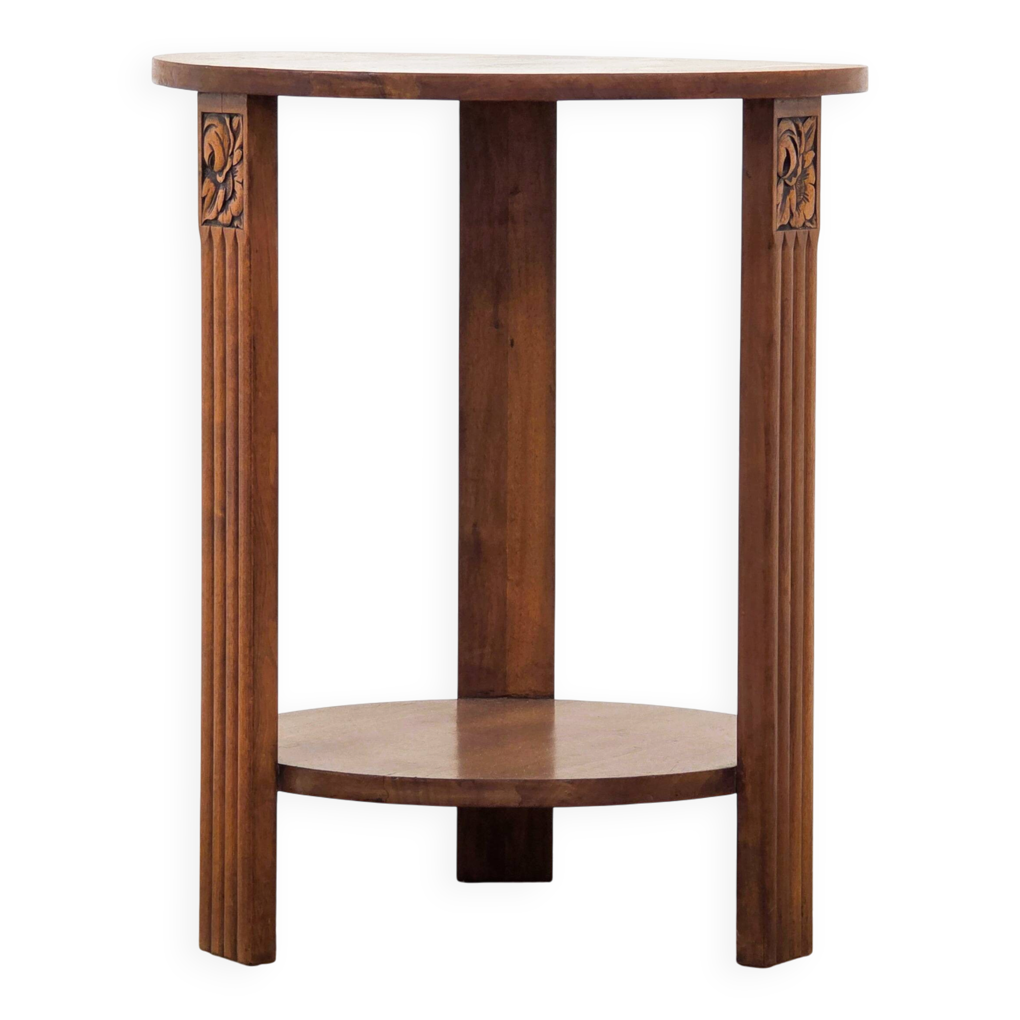 Side table / accent table in carved wood – Art Deco 1930
