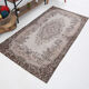 Brown floral turkish area rug, 208x115cm