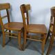 Set of 4 vintage wooden bistro chair