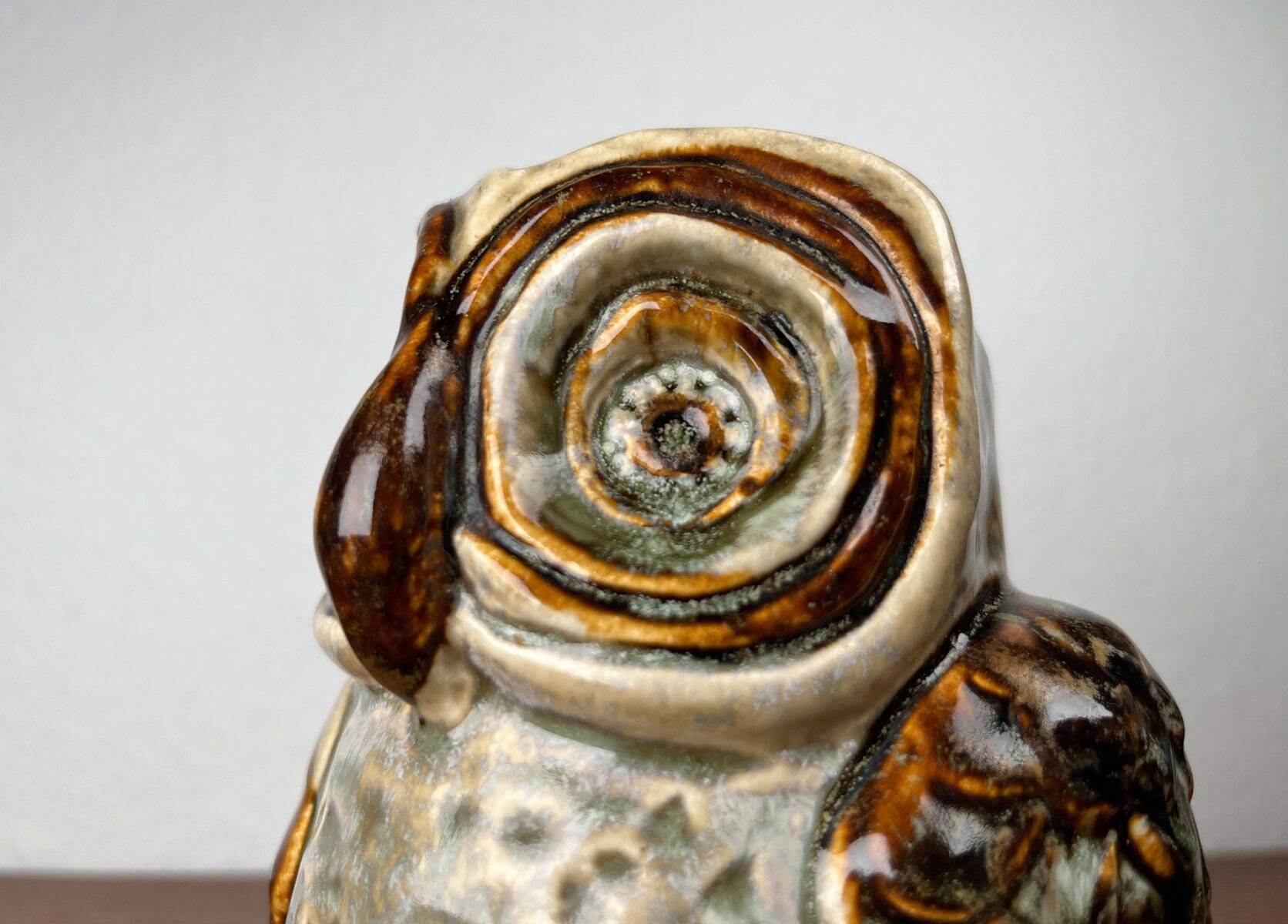 Grande sculpture de hibou en céramique danoise du milieu du siècle par Josef Simon pour Søholm, années 1960