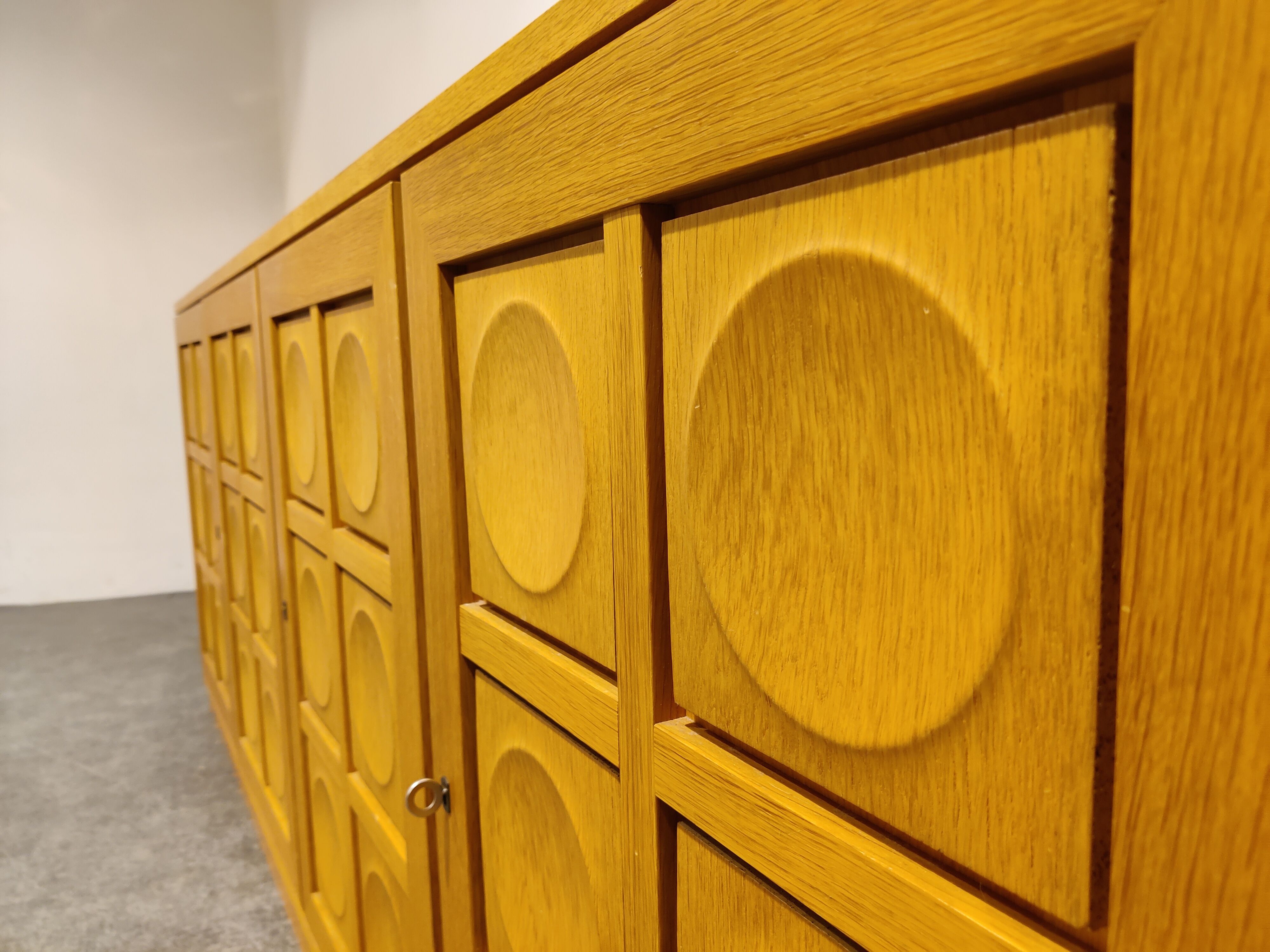 Graphical brutalist credenza, 1970s