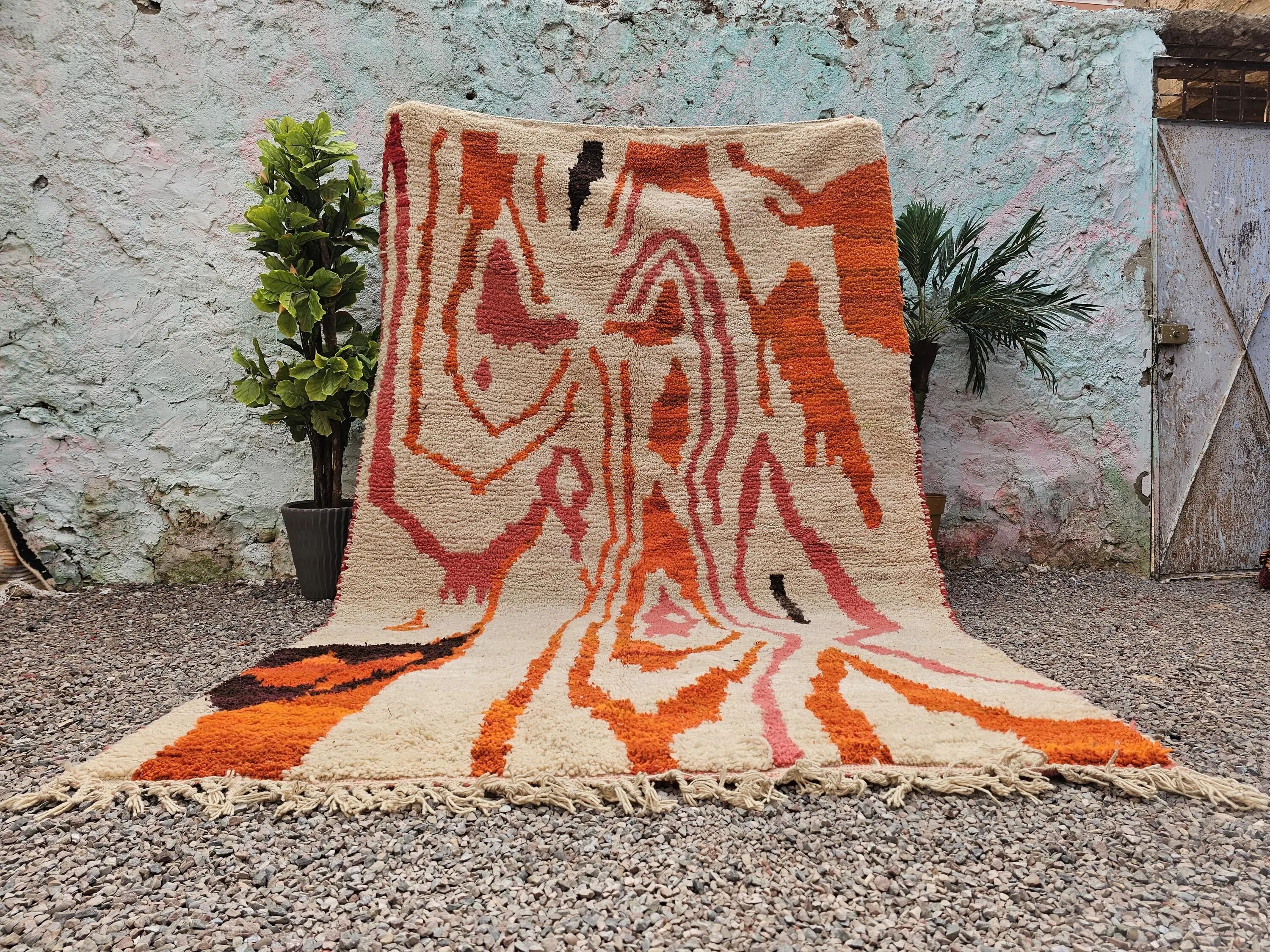 Handmade wool rug from Morocco 3 x 2 m