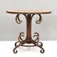 Bistro dining table in bentwood and cane from Alvar Aalto by Thonet