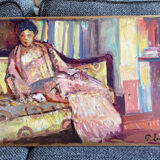 Portrait of a seated woman by Patrice Landauer