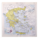 Old map Greece Crete 43x43cm from 1950