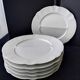 6 pillivuyt white porcelain asparagus plates