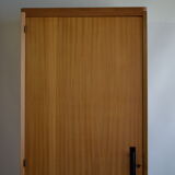 Parisian wardrobe in natural blond mahogany from the 1960s