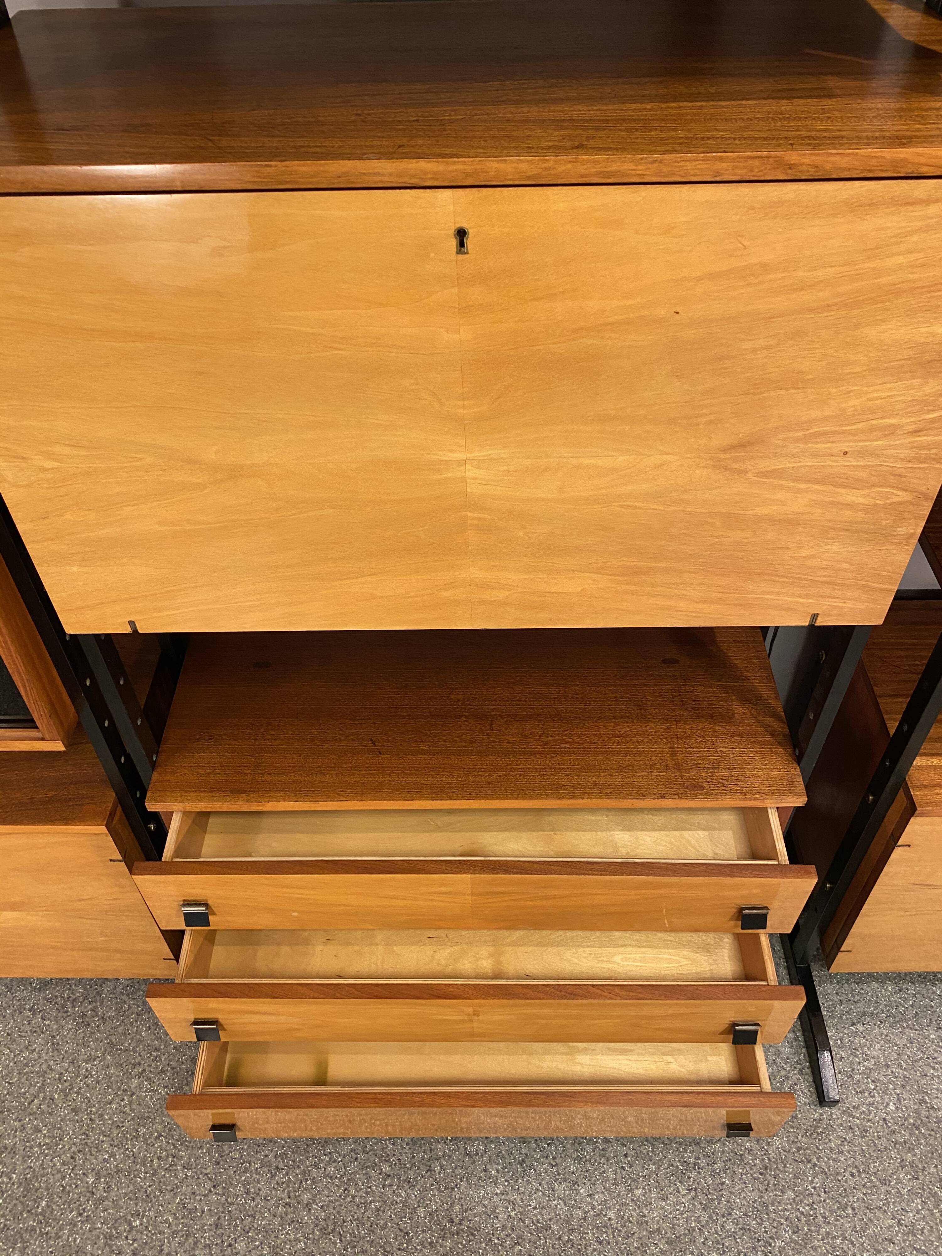 Book case Modular Walnut vintage 60’