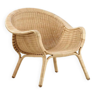 Fauteuil Madame en rotin design danois années 50 par Nanna Ditzel