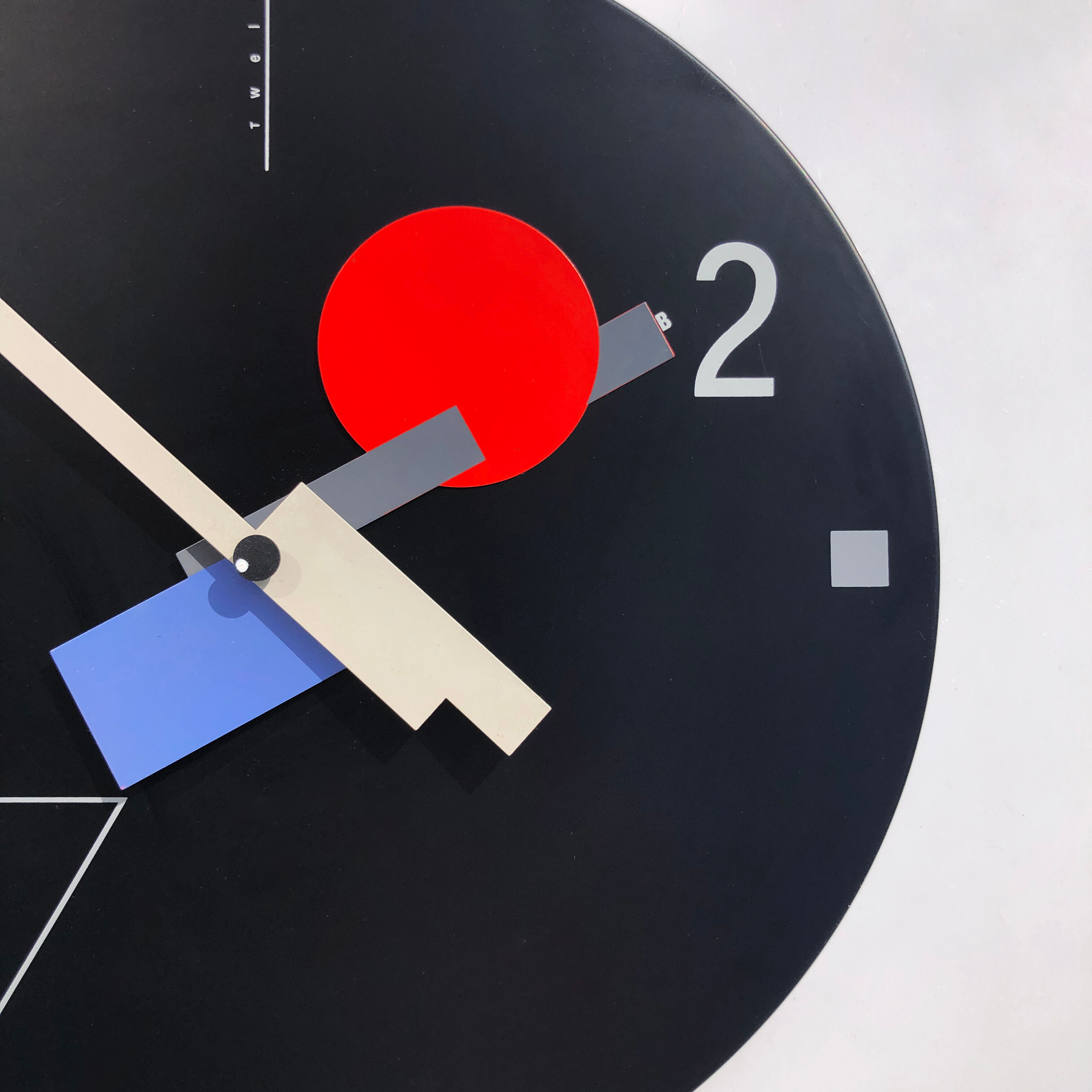 Nicolaï Canetti's constructivist wall clock for Artec, USA/Japan, 1980s