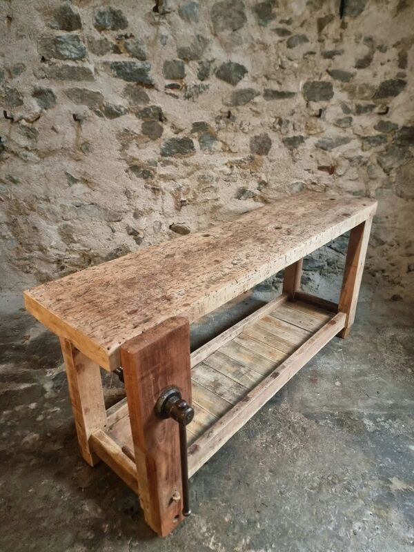Table console établi français ancien, vers 1900