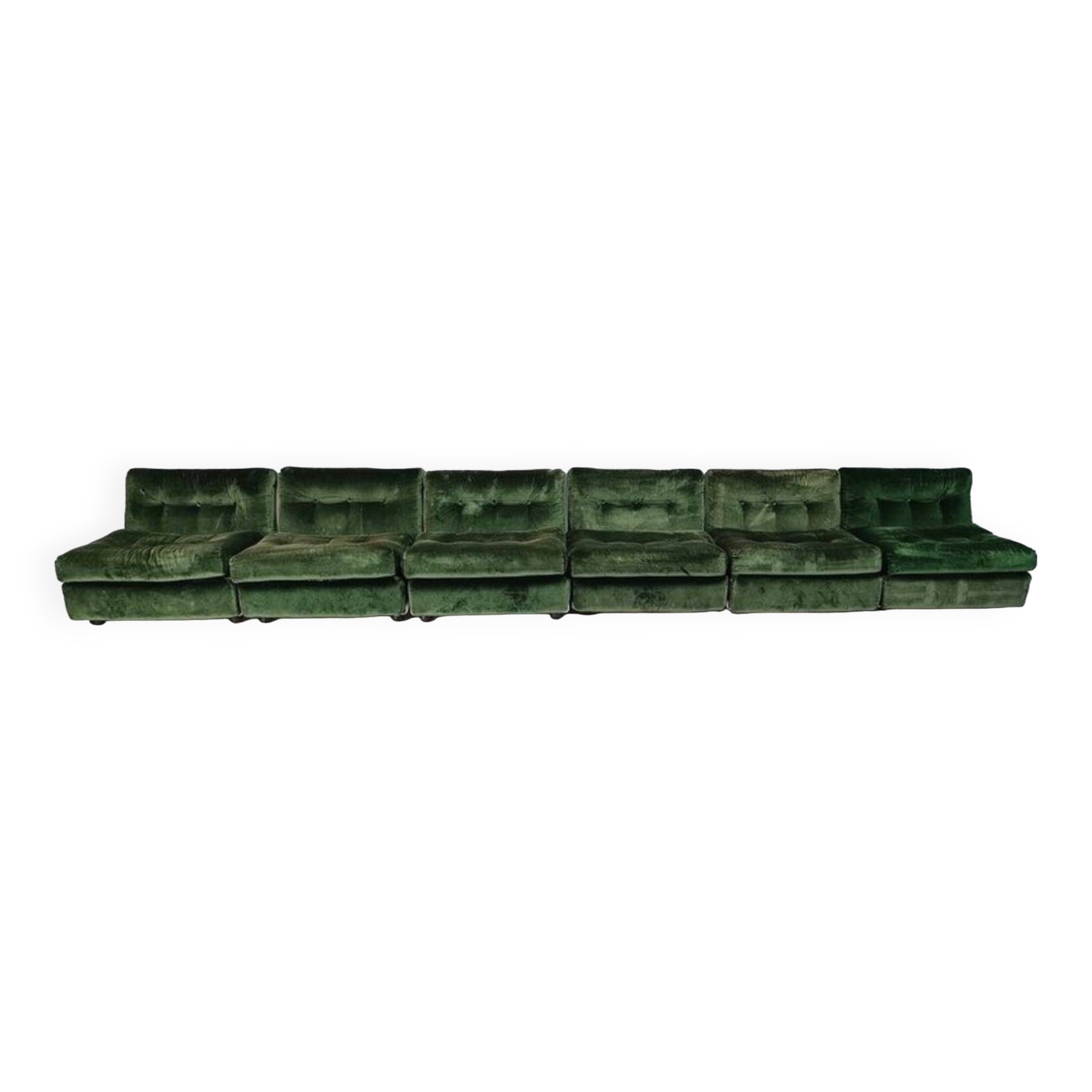 Modular velvet canapé Amanta by Mario Bellini for C&B Italia