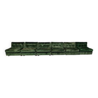 Canapé modulable en velours Amanta Mario Bellini pour C&B Italia