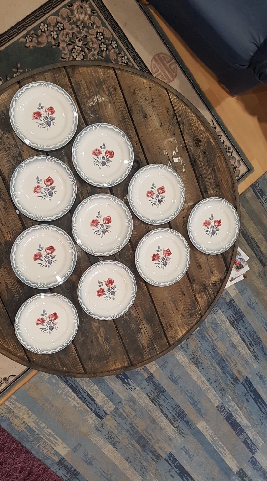 Lot of 6 plates Digoin Sarreguemines model Marinette