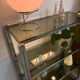 Chrome and smoked glass shelf