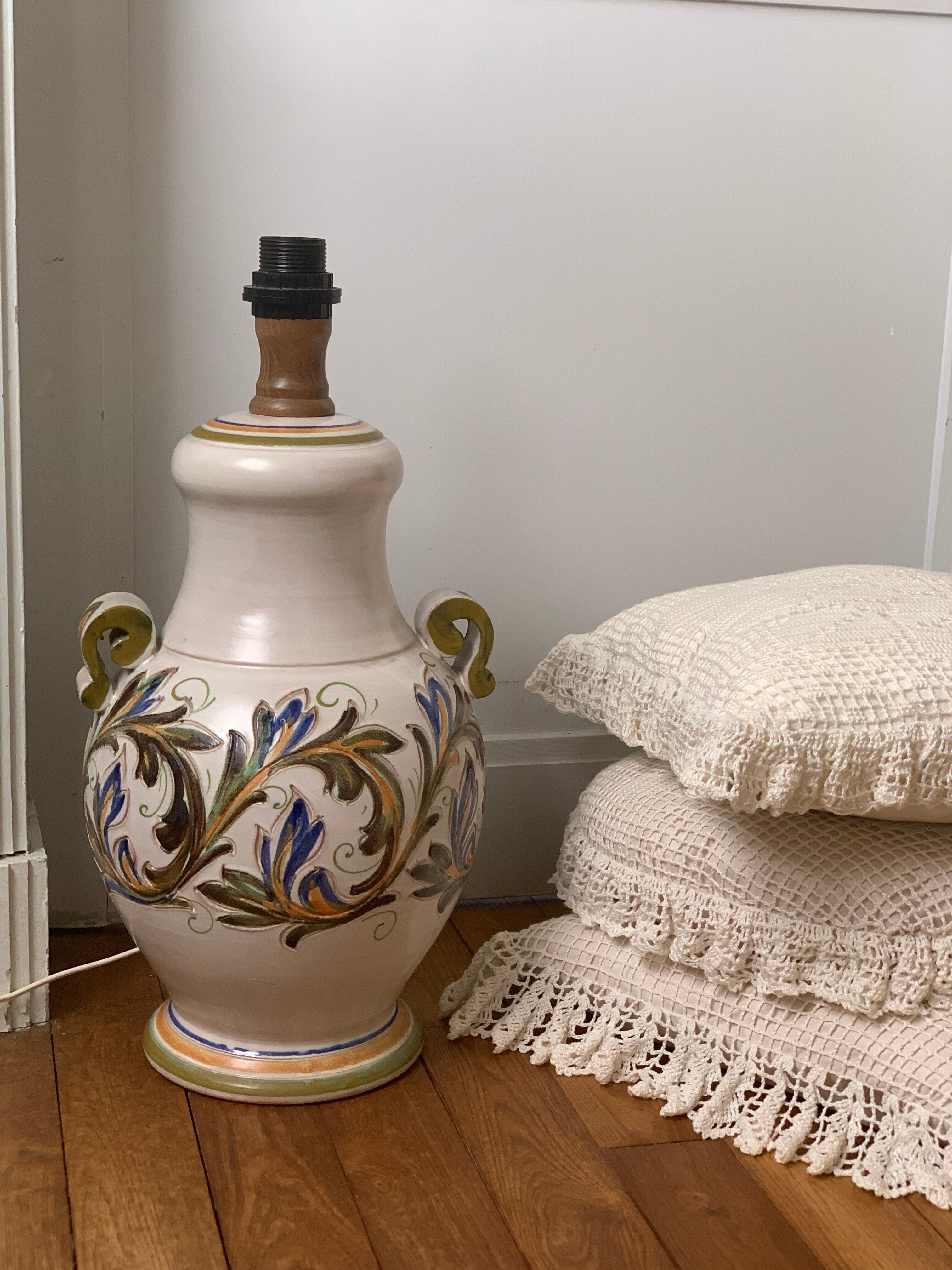 Vintage ceramic lamp foot