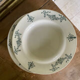 6 assiettes creuses anciennes terre de fer Lonchamp Sapho