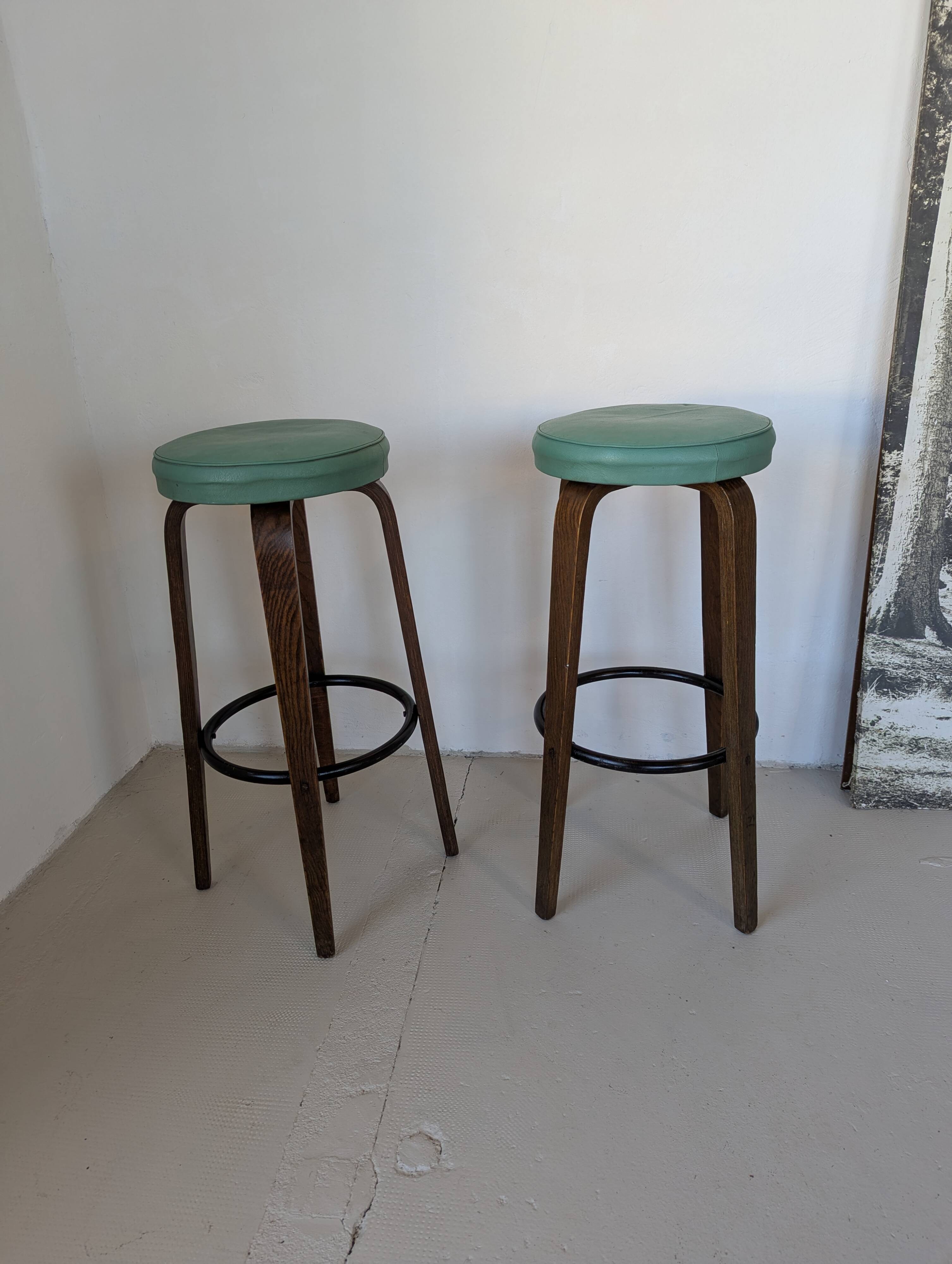 Pair of bar stools, 1950s