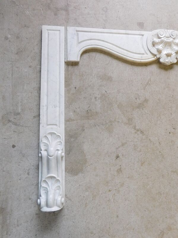 Carrara marble pathee façade element