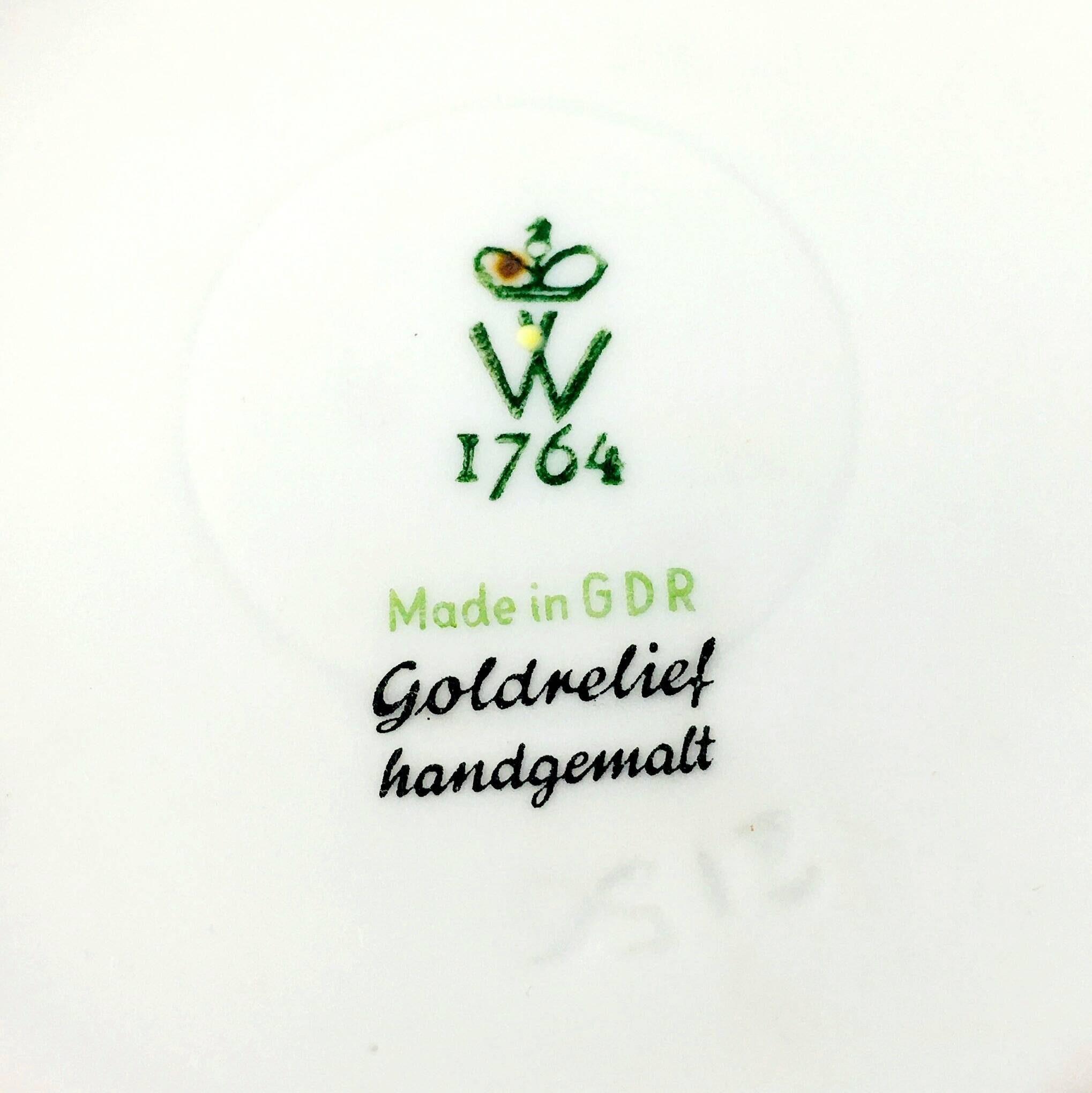 Vintage Hand Painted Porcelain Vase from Wallendorf, East Germany, 1960s