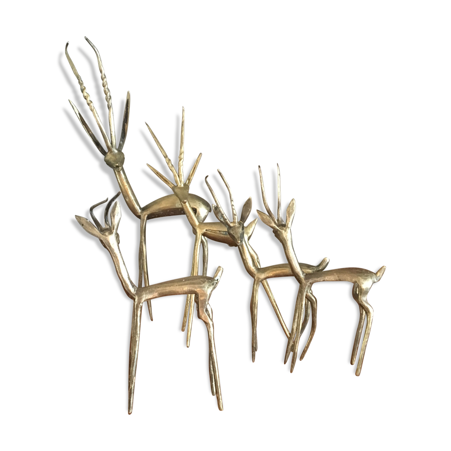 Gazelle or Antelope brass statues